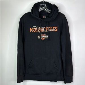 Harley Davidson Black Hooded Sweatshirt Walters Bros Peoria, Il 2022 L/XL